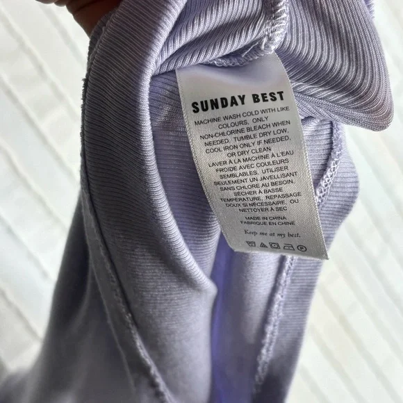 Sunday Best Light Purple Ribbed Top - Picture 4 of 6